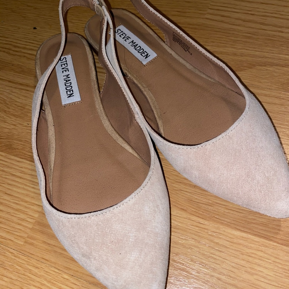 Steve Madden sling back tan flats